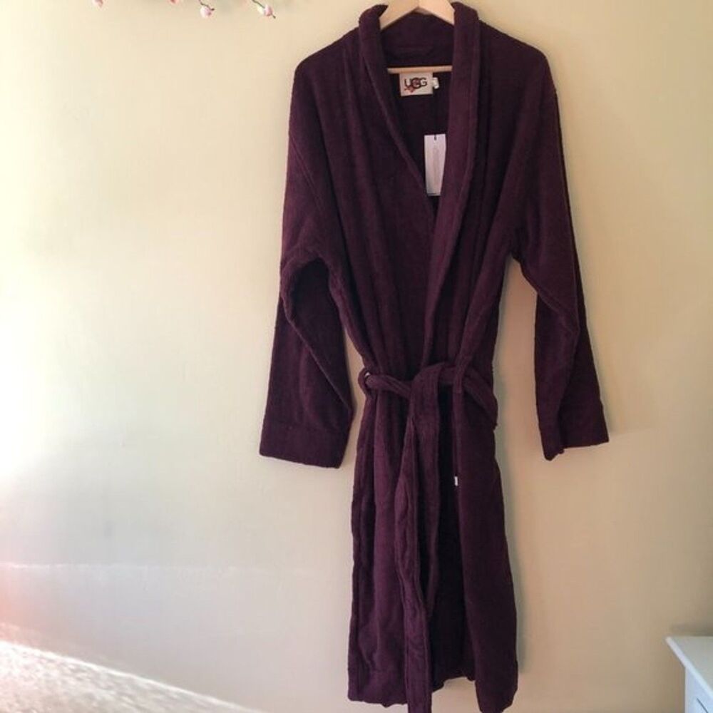 UGG Burgundy Terry Robe Size L / XL NWT